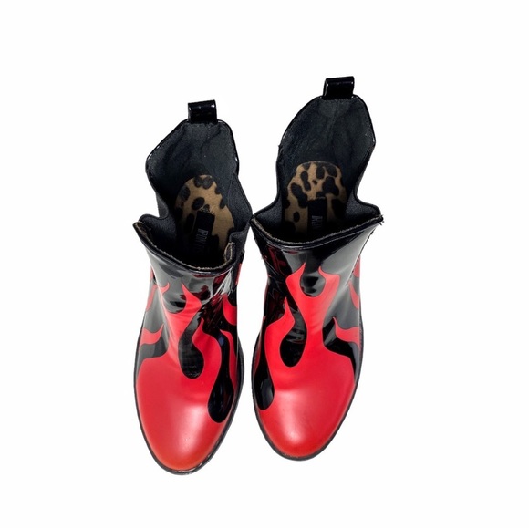 Iron Fist Fire Flame Red and Black Grunge Harajuku Boots Size 5 - Picture 16 of 16
